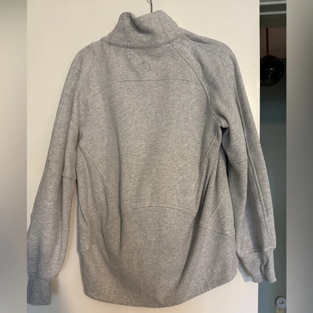 Lululemon full length scuba funnel neck heathered grey - Picture 2 of 3